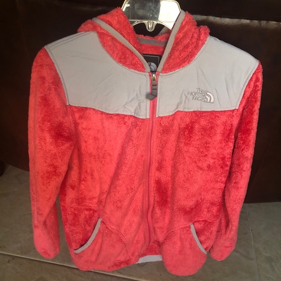 The North Face Other - The North Face : Girls fuzzy pink and gray jacket
